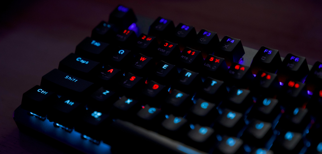 A closeup of a keyboard