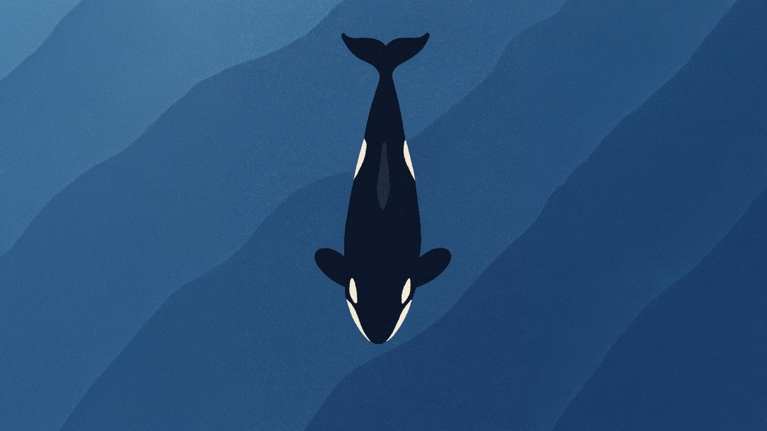 A colorful acrylic illustration of a woman riding a train with a dog