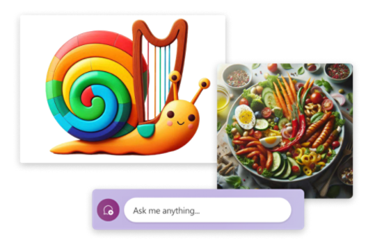 A cute, colorful snail made of a wooden harp, photo-realistic, vibrant salad