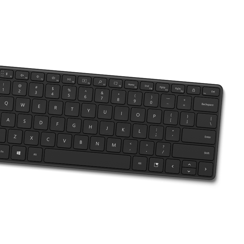 A keyboard shown from above with the left side cut off.