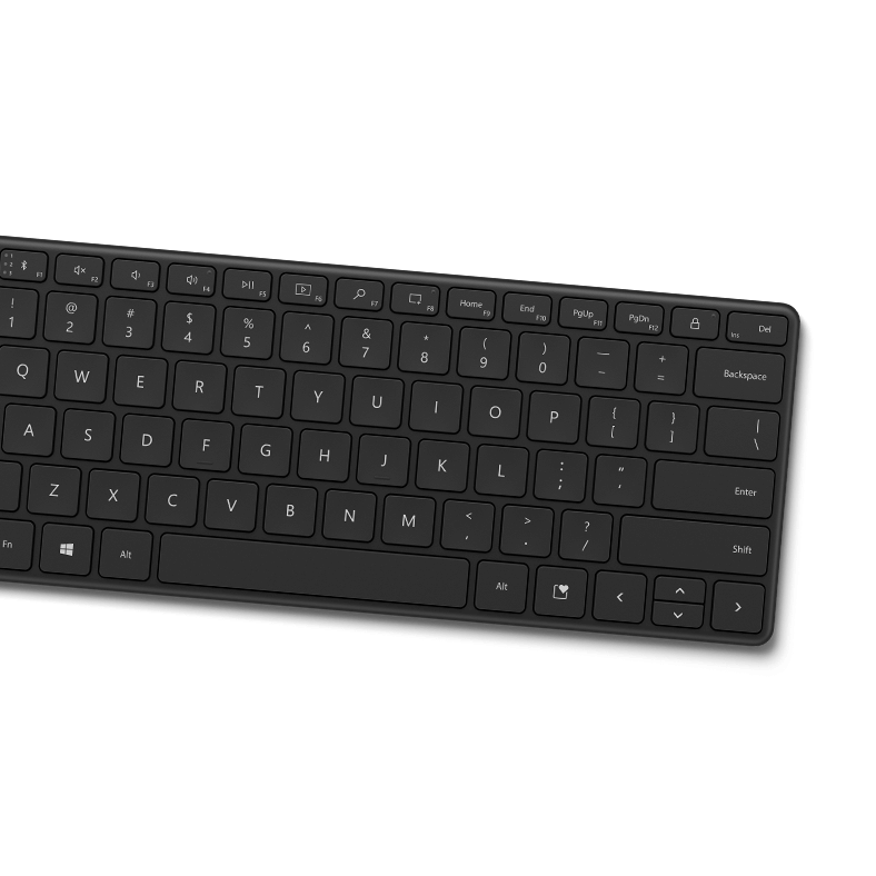 Se muestra un teclado desde arriba, con el lado izquierdo cortado.