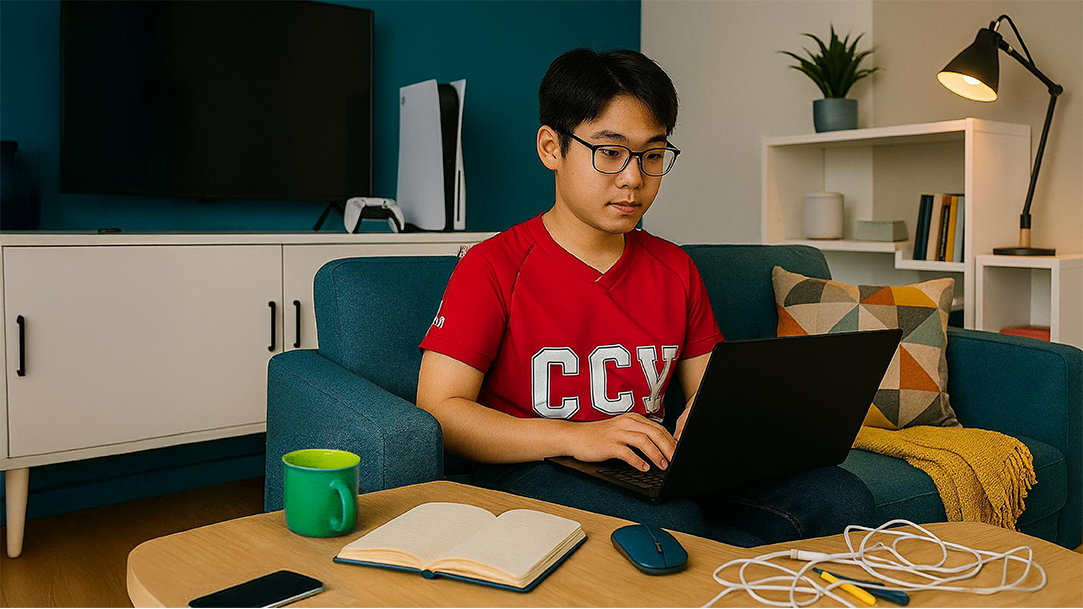 A man explores how an operating system works on his PC