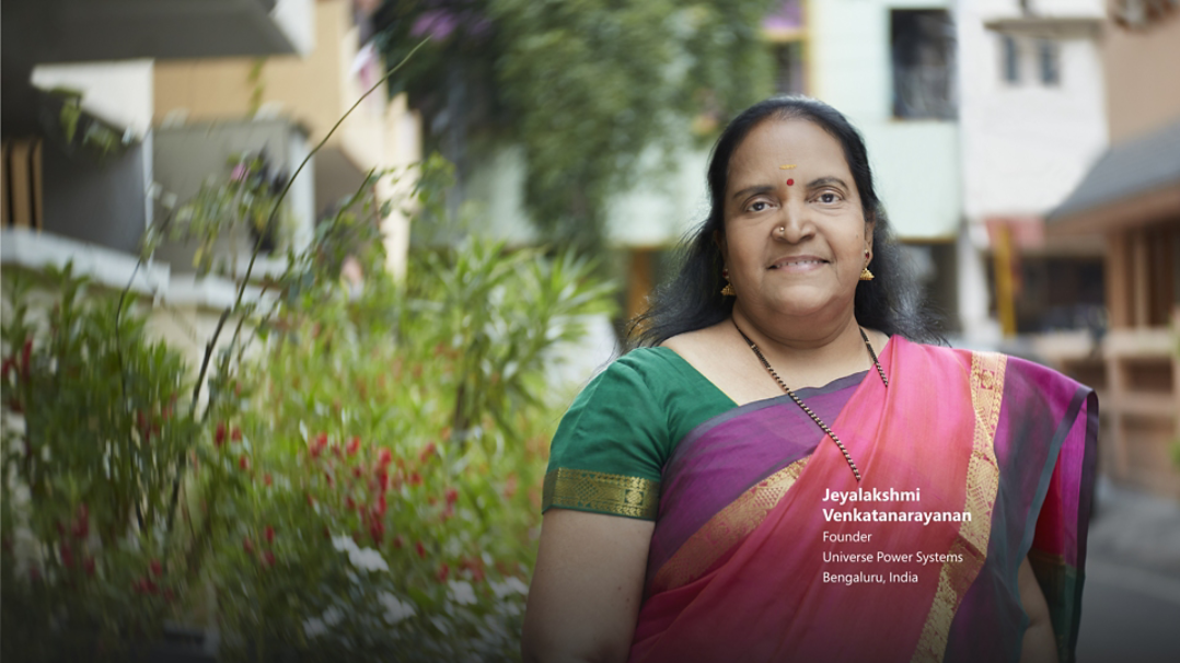 A photo of Jeyalakshmi Venkatanarayanan, Founder of Universe Power Systems in Bengaluru, India
