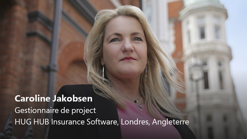 Une photo de Caroline Jakobsen, cheffe de projet et analyste commerciale chez HUG HUB Insurance Software à Londres (Royaume-Uni) 