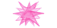 Pink translucent spikes forming a symmetrical starburst.