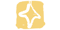 Stylized gold sparkle icon on a light background