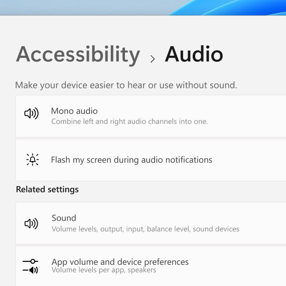 Audio-Bildschirm mit Anpassungsoptionen
