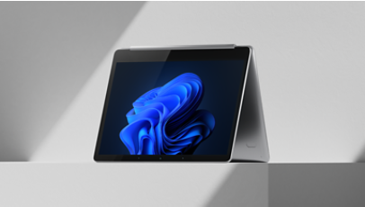 2-in-1 device on a white table