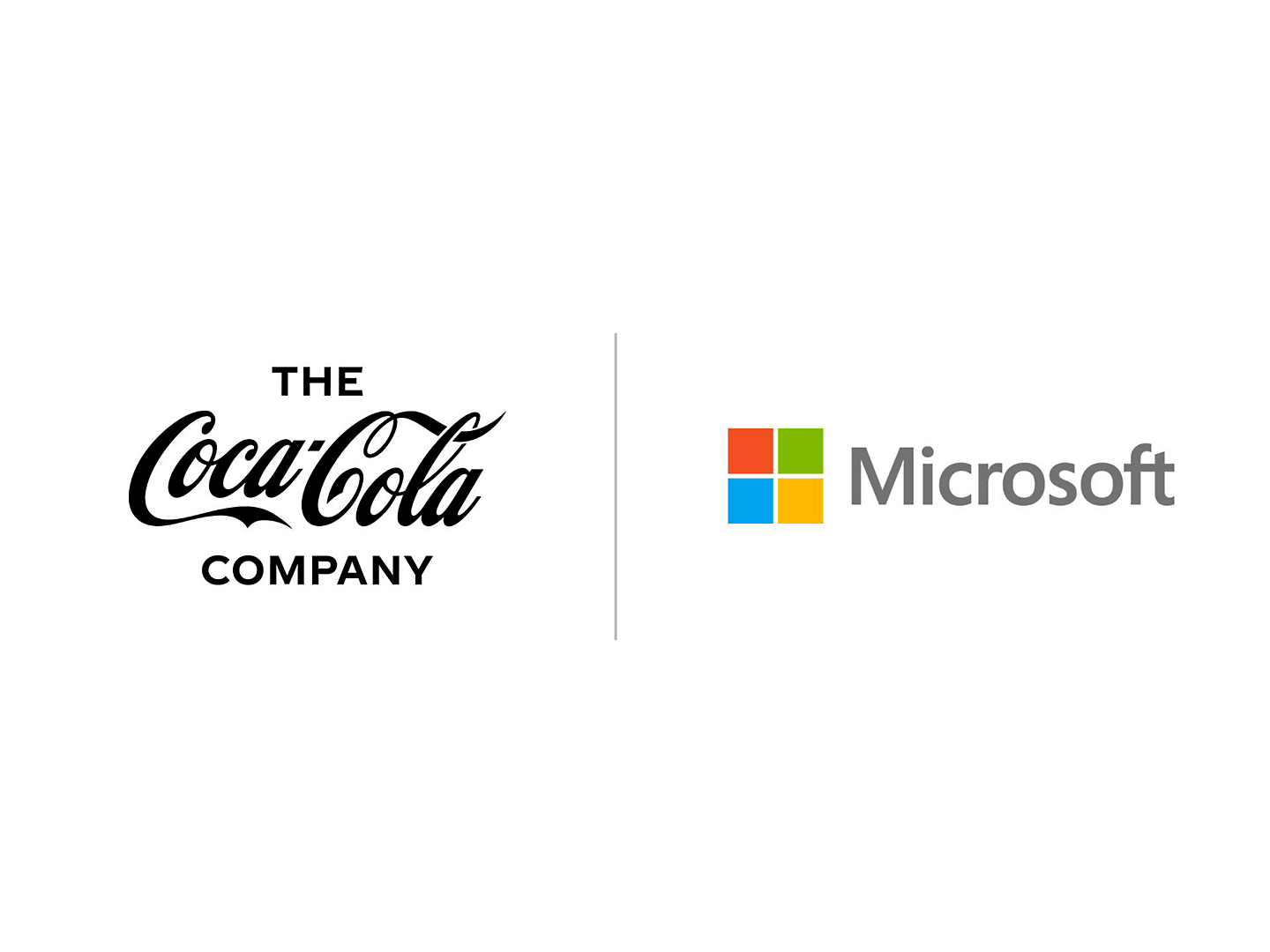 Sigle Coca Cola și Microsoft
