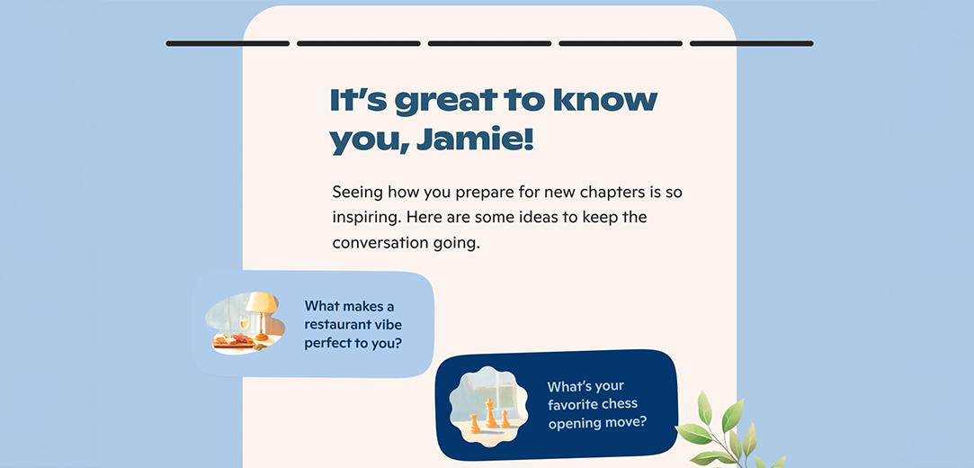 Copilot Memory screen showing text and images surrounding text that says Jamie