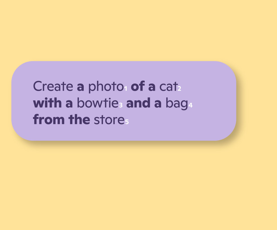 Copilot info bubbles descriptive words, when prompting