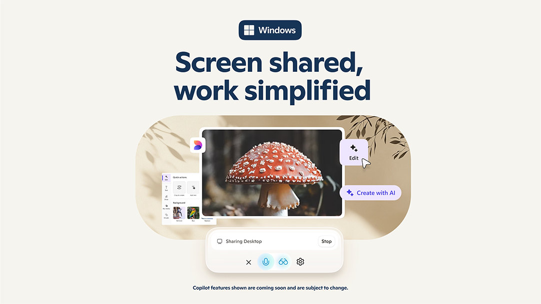 Copilot on Windows AI assistant screen
