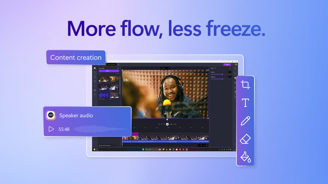 Copilot+ PC performance tools illustrate the ease of content creation