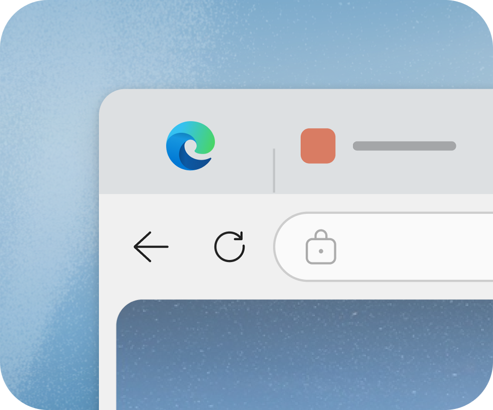 A zoomed-in image of a Microsoft Edge browser window