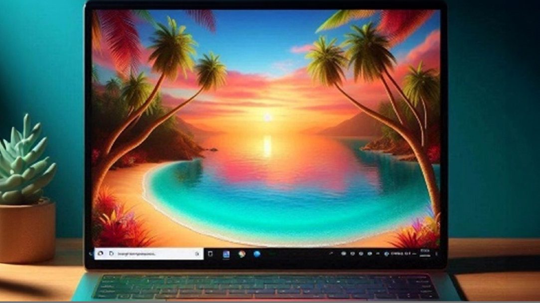 Custom background on a Windows 11 laptop