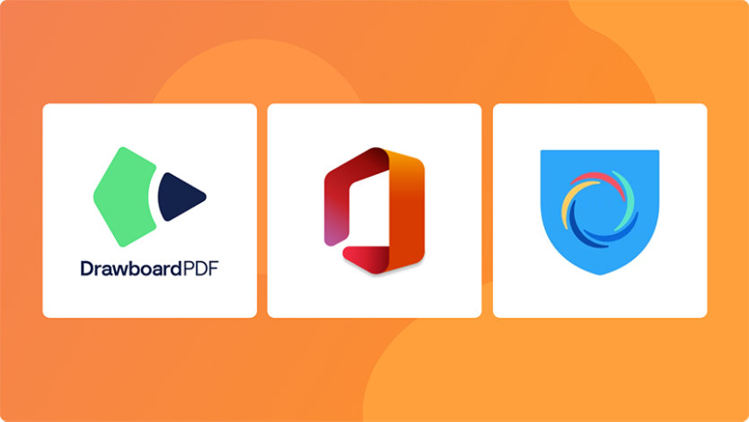 Drawboard-App-Logo, Microsoft Office-App-Logo, Hotspot Shield Free VPN-Logo