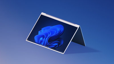 A 2-in-1 device folded over