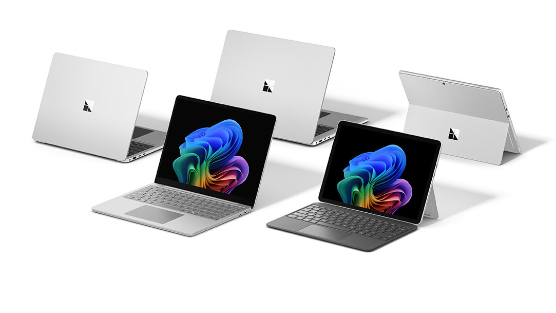 Family render of Surface Pro and Surface Laptops