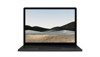 Front view of Surface Laptop 4 in matte Black