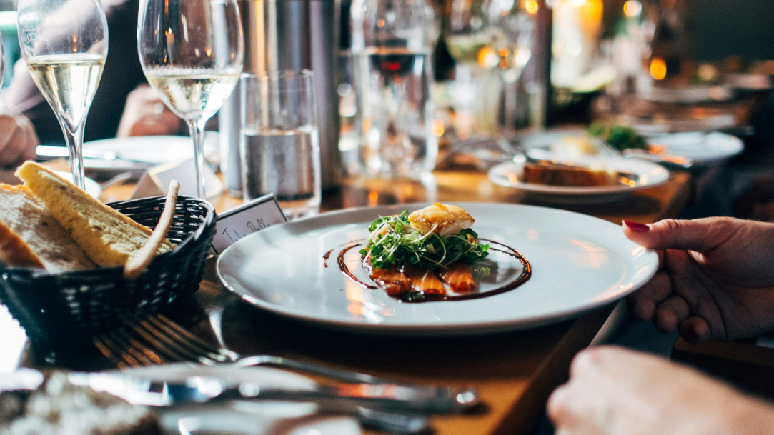 Guest gathered a catered dining event