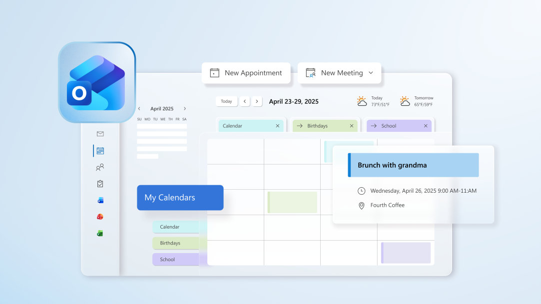 UI/UX Microsoft Outlook calendar