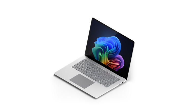 13.8 英寸和 15 英寸 Snapdragon 版 Windows 11 AI+ PC，Surface Laptop 的渲染图。