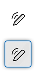 Icône représentant un stylet avec des ondes indiquant le processus de recharge