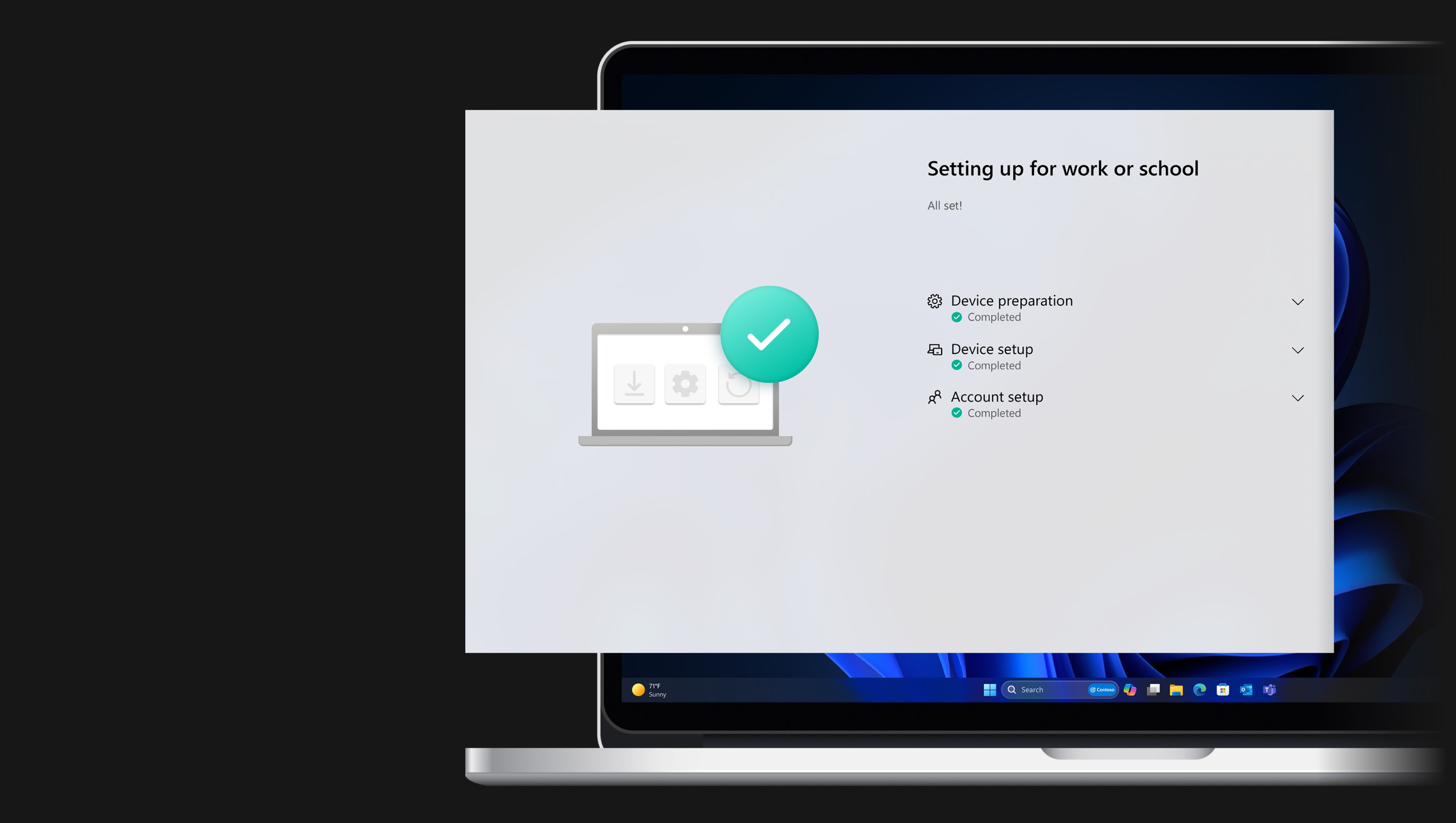 Een apparaat met instellingenscherm