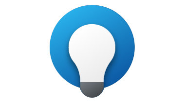 Light bulb with blue circle around it