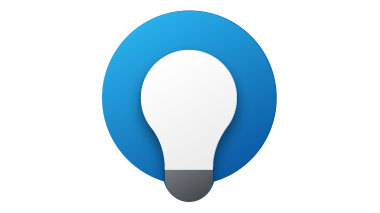 Glödlampa med blå cirkel runt den