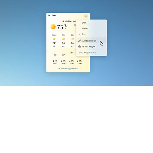 Gör widget-tavlan till din egen