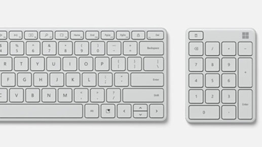 Microsoft Designer Compact Keyboard et Microsoft Number Pad 
