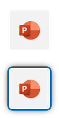 Logo aplikacji Microsoft PowerPoint