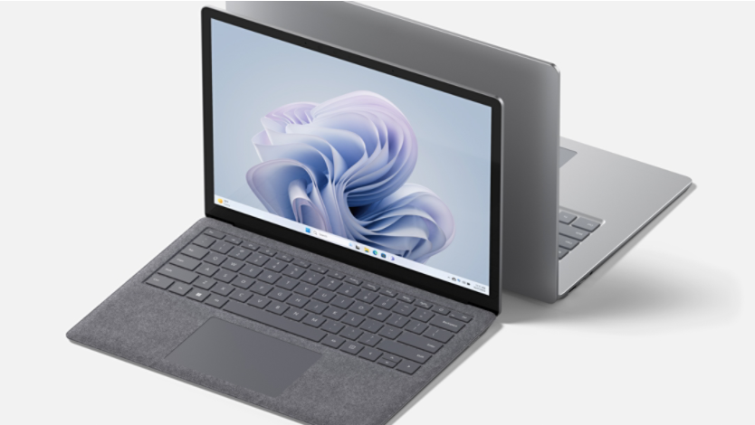 Microsoft Surface device showcasing its screen and detachable keyboard