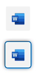 Logo aplikacji Microsoft Word