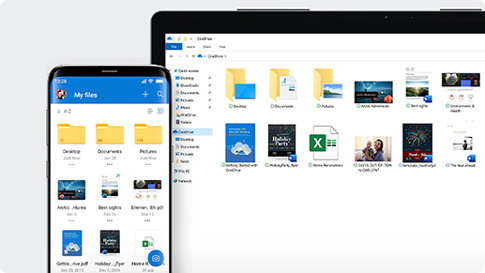 OneDrive-Dateien auf dem PC und auf dem Mobiltelefon