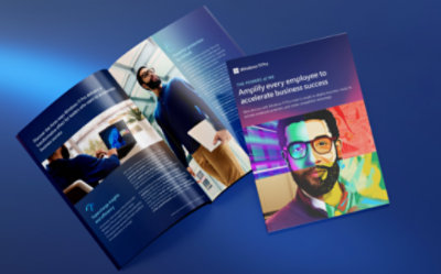 E-book pamphlet with pages open