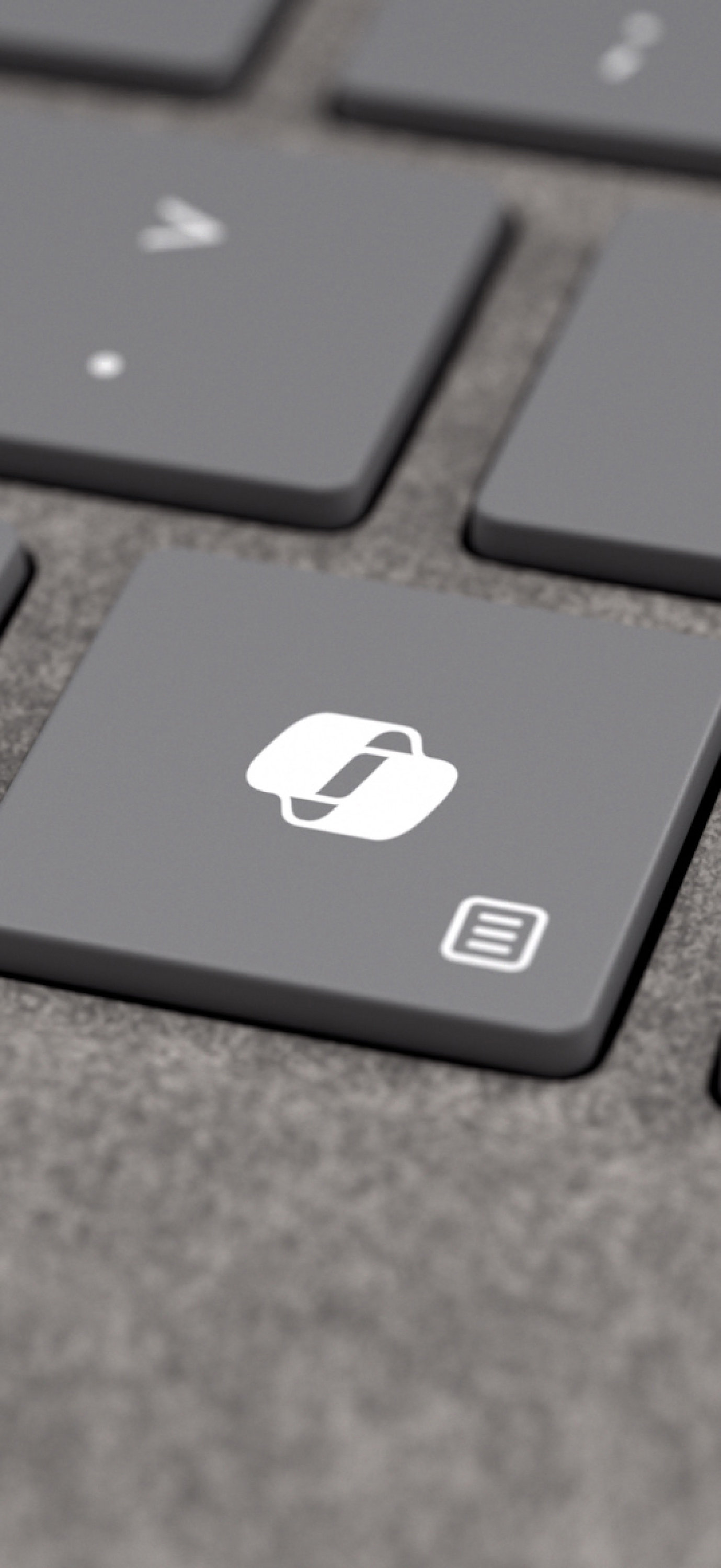 Surface Pro 10 키보드에서 새로 생긴 Copilot 버튼을 확대한 이미지