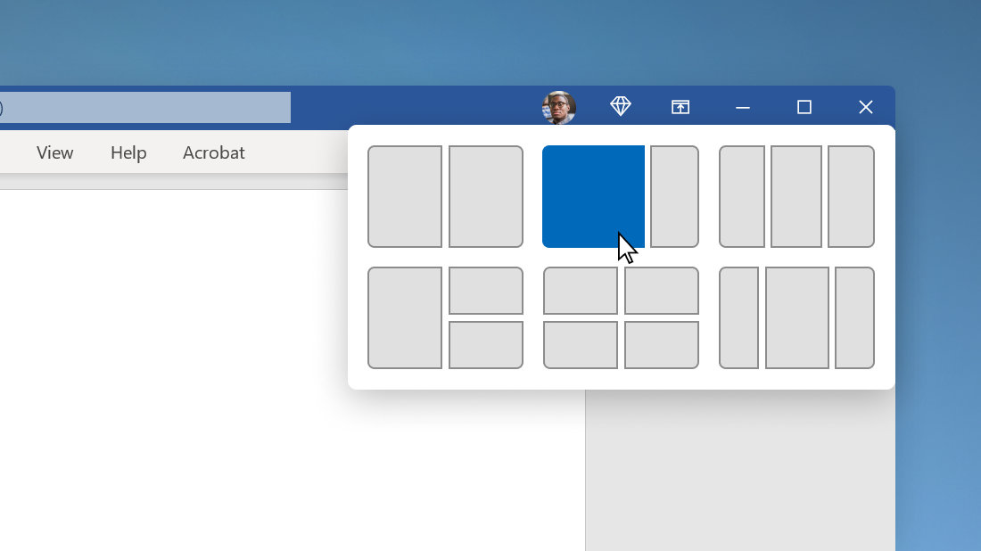 Organise open windows tiles