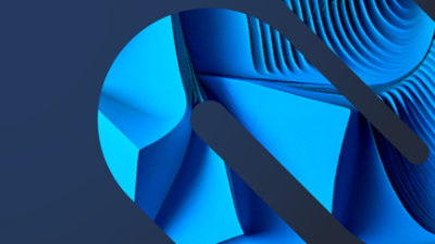 A close-up of a blue object.