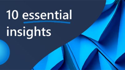 Un fond bleu et noir avec le texte « 10 informations essentielles »