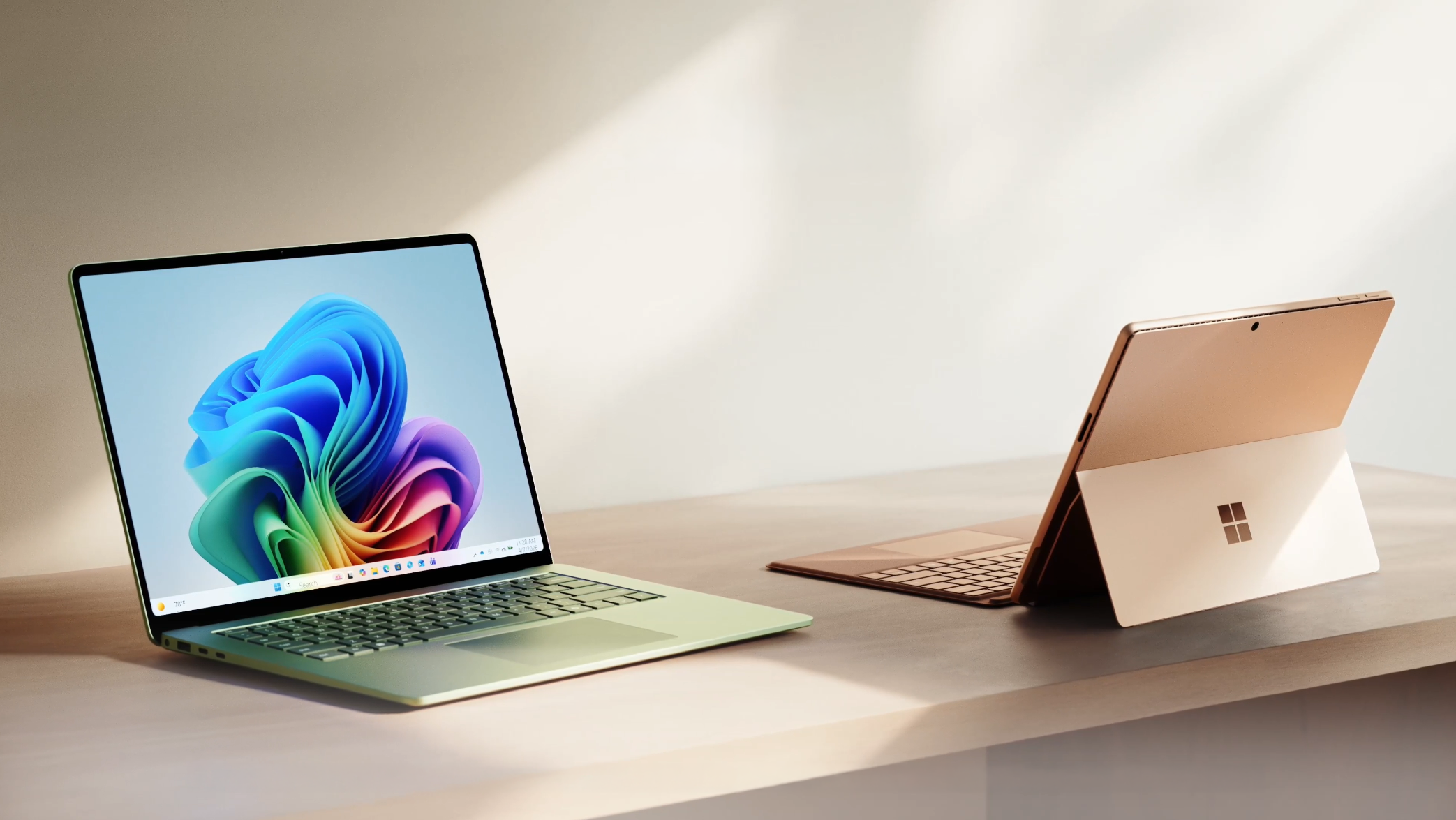 Showcasing Surface Laptop and Surface Pro
