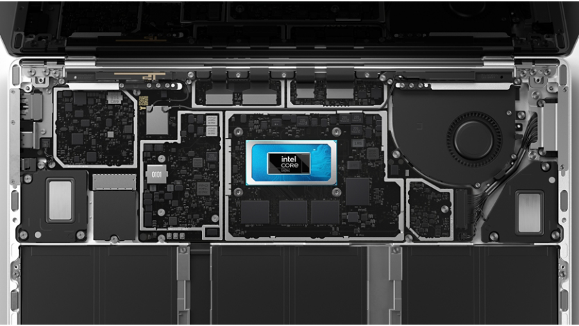 Grayscale render of the inner components of Surface Laptop 6
