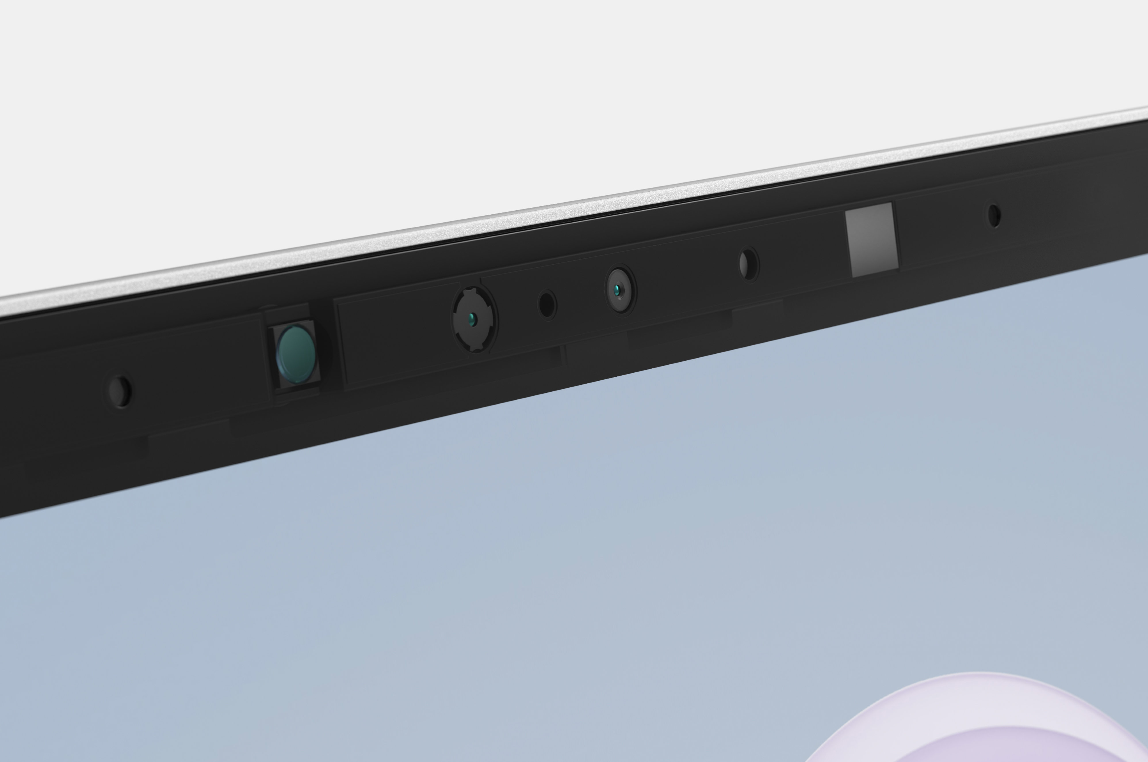 Render of Surface Laptop 6 highlighting the device speakers in use