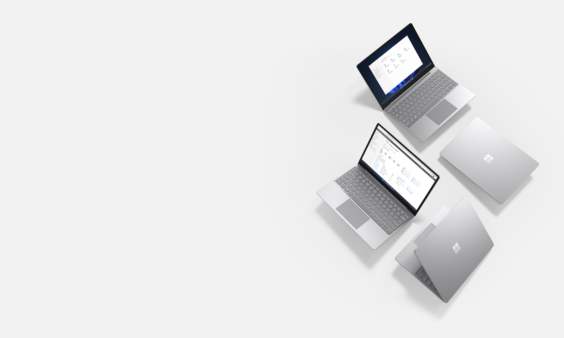 Surface Laptop Go 2 en distintas posiciones