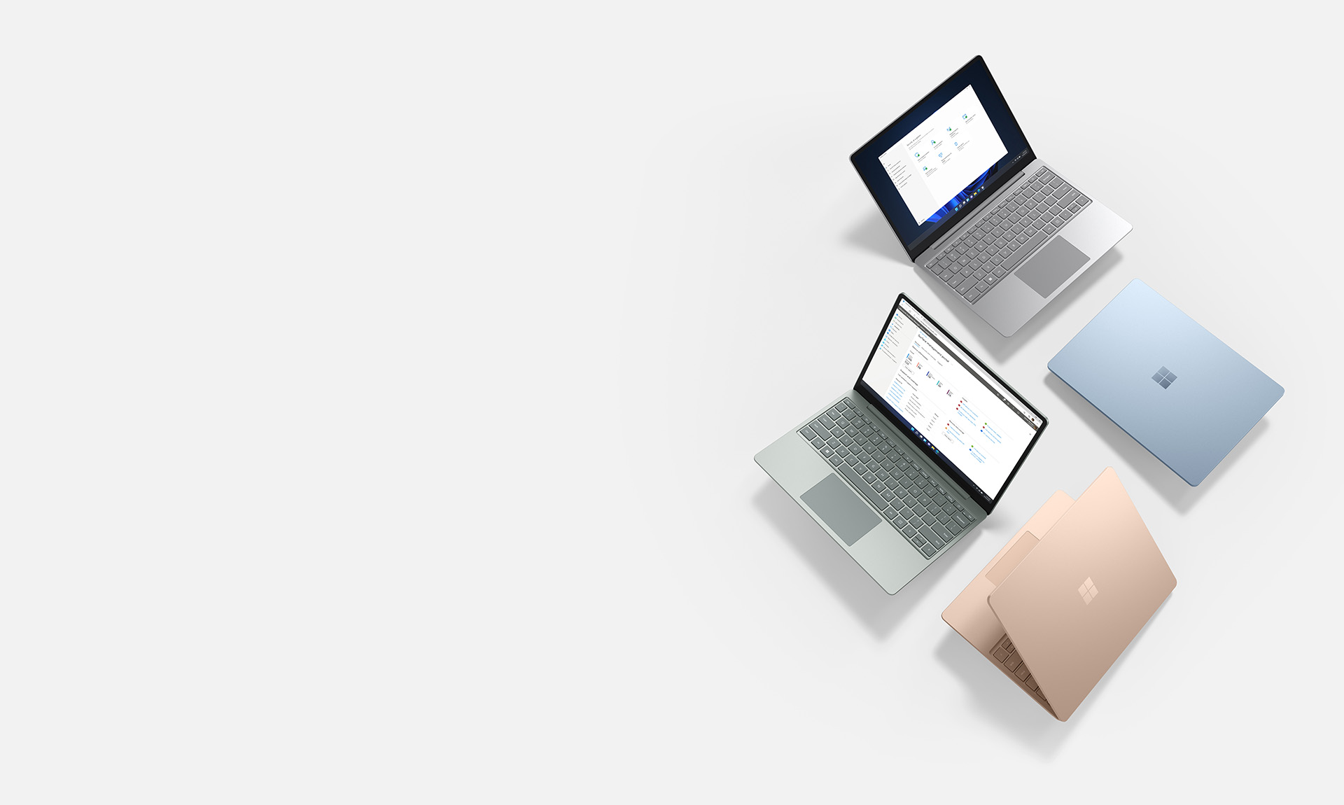 Surface Laptop Go 2 in various positions