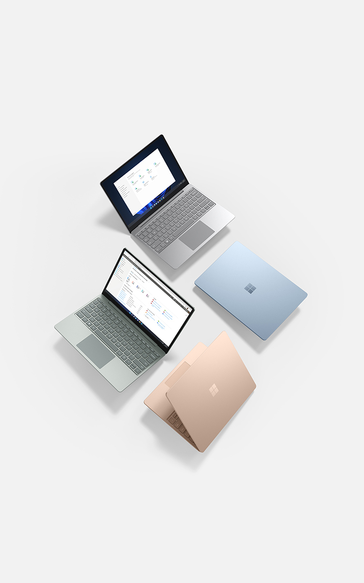 Surface Laptop Go 2 in various positions