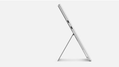 Vista lateral do Surface Pro 9 a realçar as portas.