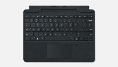 لوحة مفاتيح Surface Pro Signature Keyboard مميزة مع قارئ بصمات األصابع