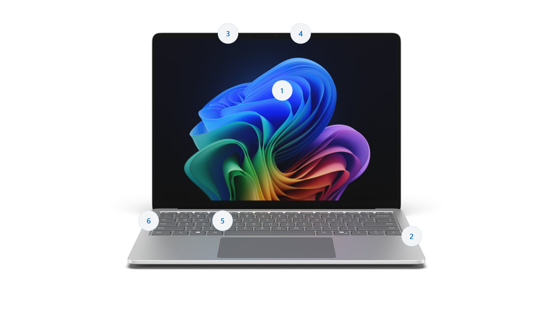 Surface Laptop หันไปทางด้านหน้า